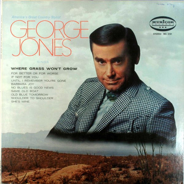 George Jones (2) : Where Grass Won't Grow (LP, Album)