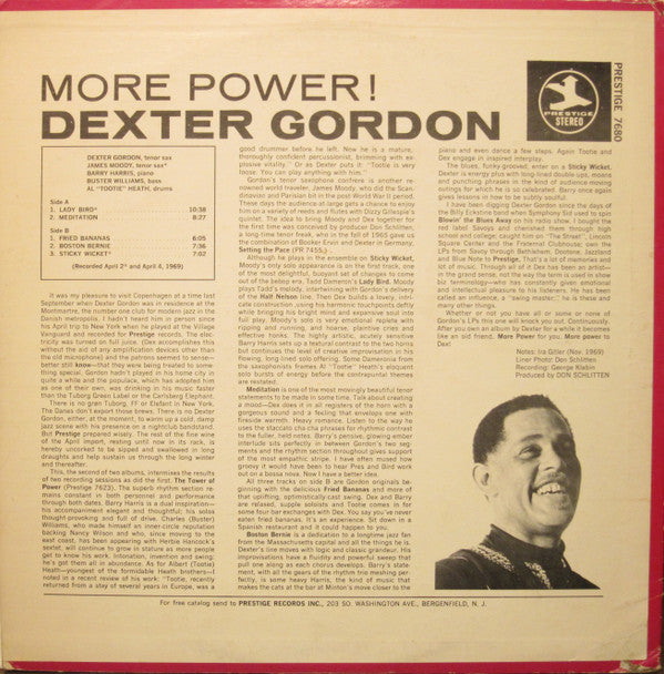 Dexter Gordon : More Power! (LP, Album)