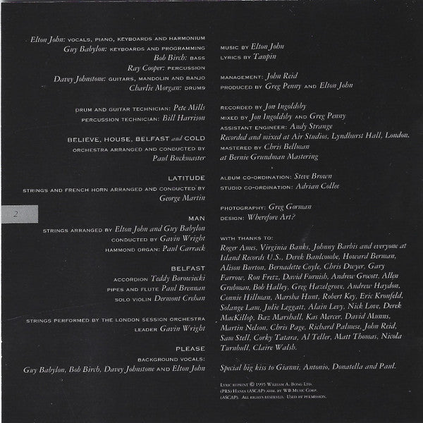 Elton John : Made In England (CD, Album)