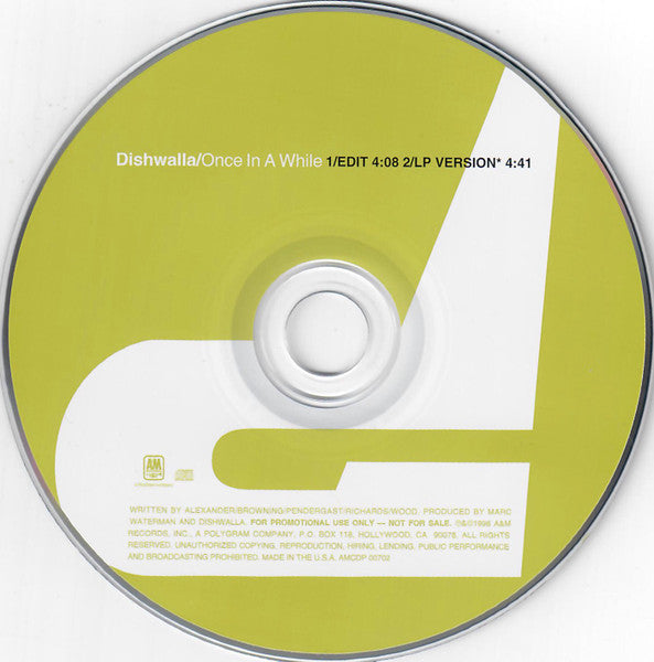 Dishwalla : Once In A While (CD, Single, Promo)