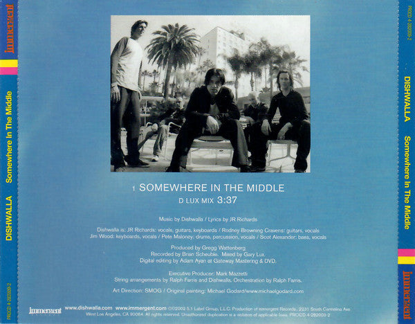 Dishwalla : Somewhere In The Middle (CD, Single, Promo)