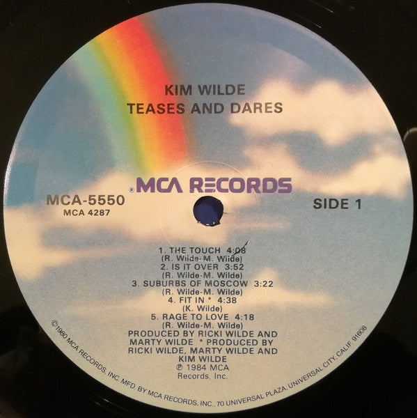 Kim Wilde : Teases & Dares (LP, Album, Glo)