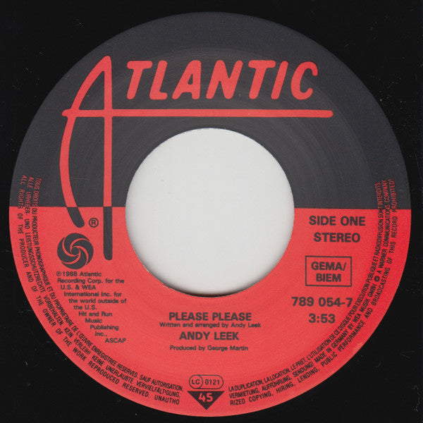 Andy Leek : Please Please (7")