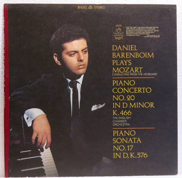 Daniel Barenboim Plays Wolfgang Amadeus Mozart, English Chamber Orchestra : Piano Concerto No.20 In D Minor, K.466 / Piano Sonata No. 17 In D, K.576 (LP, Album)