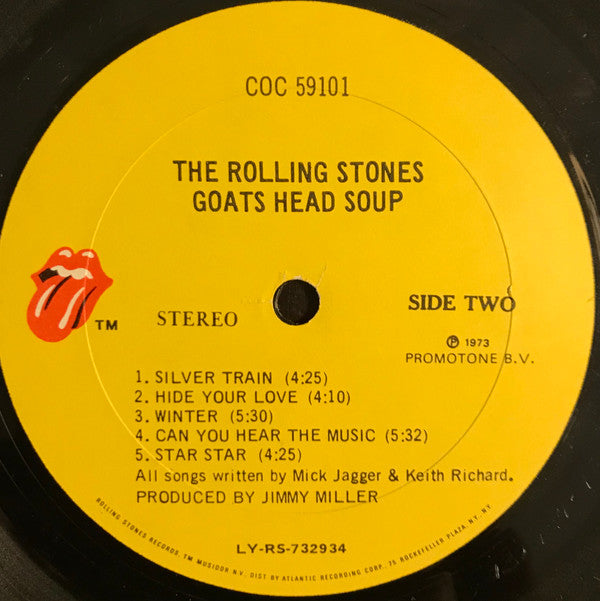 The Rolling Stones : Goats Head Soup (LP, Album, She)