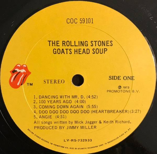 The Rolling Stones : Goats Head Soup (LP, Album, She)