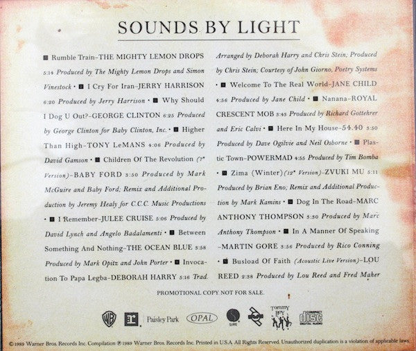 Various : Sounds By Light (CD, Comp, Promo)