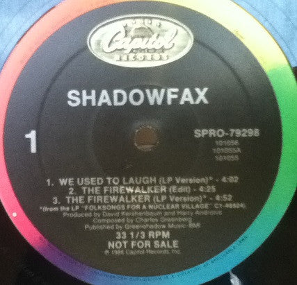 Shadowfax : We Used To Laugh • The Firewalker (12", Promo)
