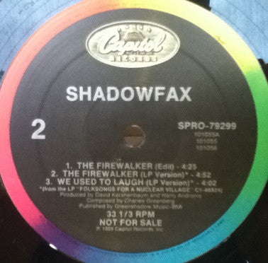 Shadowfax : We Used To Laugh • The Firewalker (12", Promo)