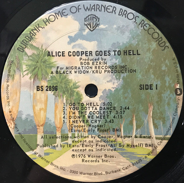 Alice Cooper (2) : Goes To Hell (LP, Album, CTH)