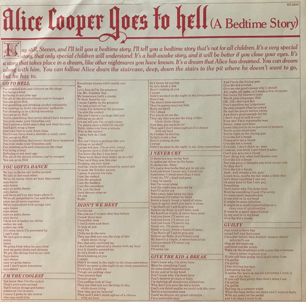 Alice Cooper (2) : Goes To Hell (LP, Album, CTH)