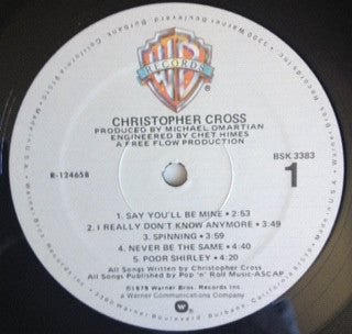 Christopher Cross : Christopher Cross (LP, Album, Club, RCA)