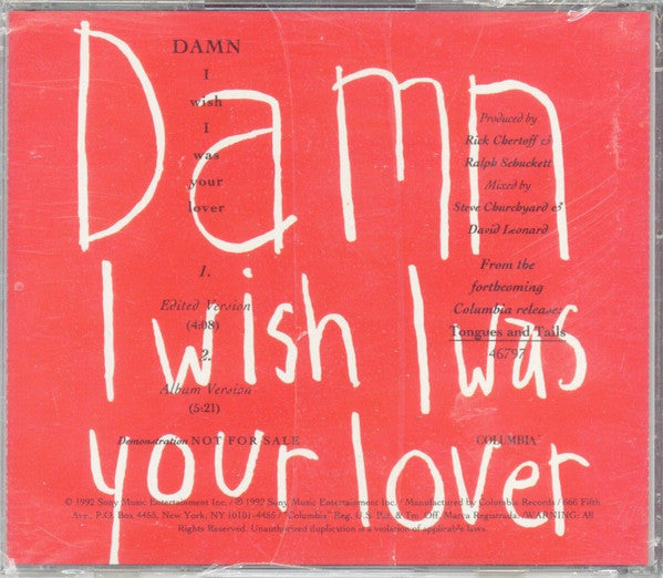 Sophie B. Hawkins : Damn I Wish I Was Your Lover (CD, Single, Promo)