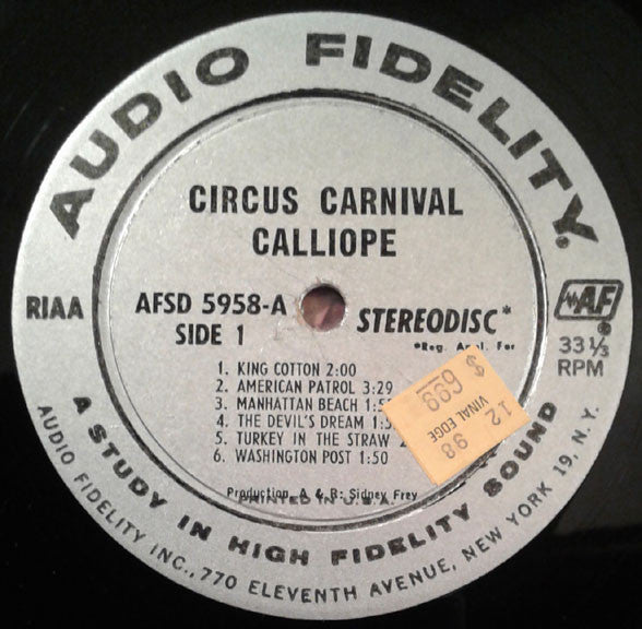 Paul Eakins : Circus Carnival Calliope (LP, Album)