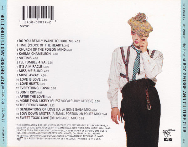 Boy George And Culture Club : At Worst... The Best Of (CD, Comp)