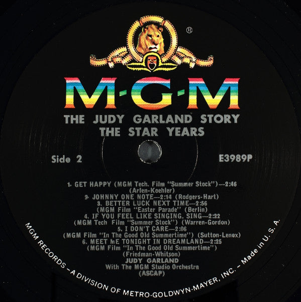 Judy Garland : The Judy Garland Story : The Star Years! (LP, Album, Comp, Gat)