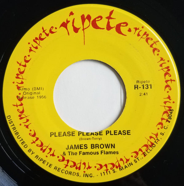 James Brown & The Famous Flames : Please Please Please / Out Of Sight (7", Single)