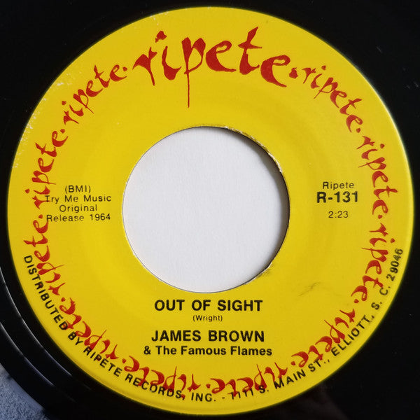 James Brown & The Famous Flames : Please Please Please / Out Of Sight (7", Single)