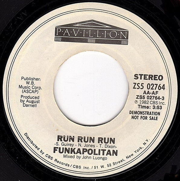 Funkapolitan : Run Run Run (7", Promo, Styrene, Ter)