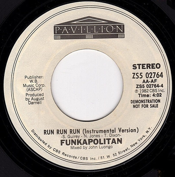 Funkapolitan : Run Run Run (7", Promo, Styrene, Ter)