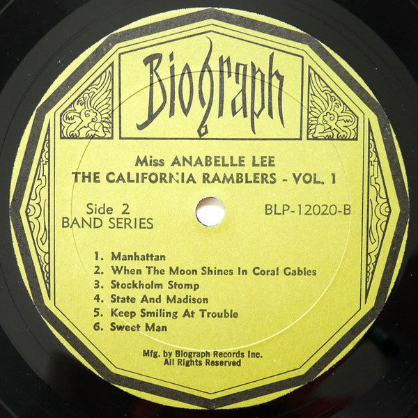 California Ramblers : Miss Annabelle Lee 1925-1927 (LP, Comp, RE)