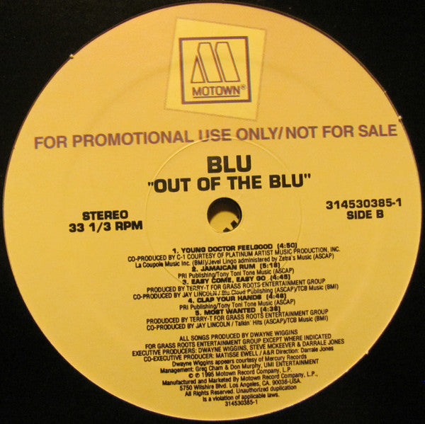 Blu (10) : Out Of The Blu (LP, Album, Promo)