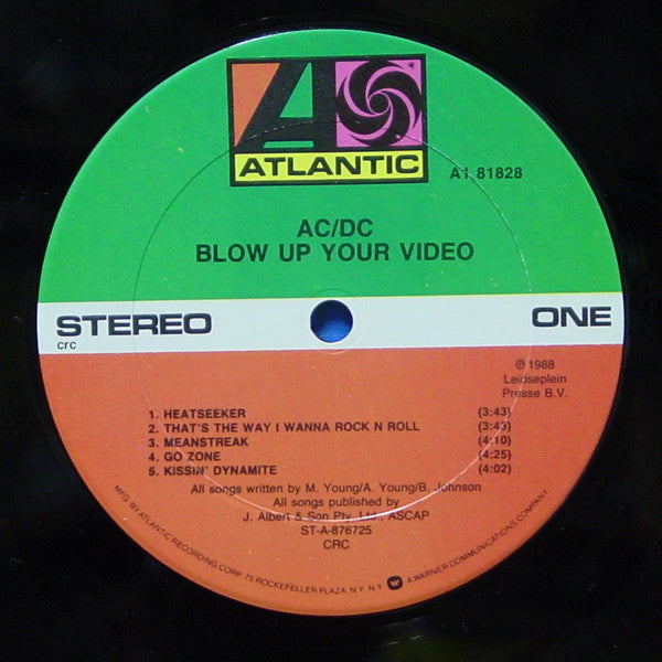 AC/DC : Blow Up Your Video (LP, Album, Club)