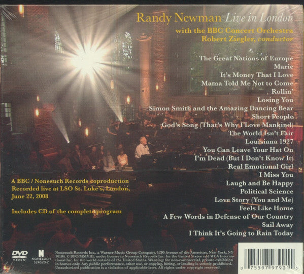 Randy Newman : Live In London (CD, Album + DVD-V)