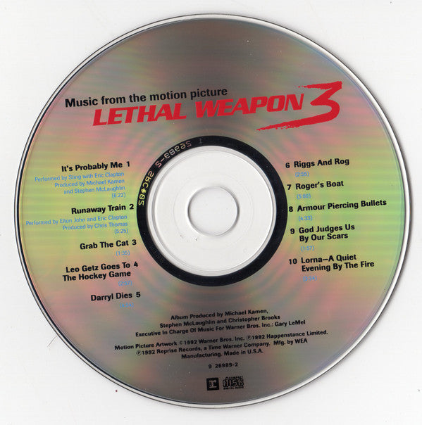 Various : Lethal Weapon 3 (Music From The Motion Picture) (CD, Album)