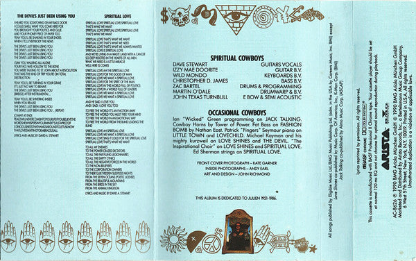 Dave Stewart And The Spiritual Cowboys : Dave Stewart And The Spiritual Cowboys (Cass, Album)