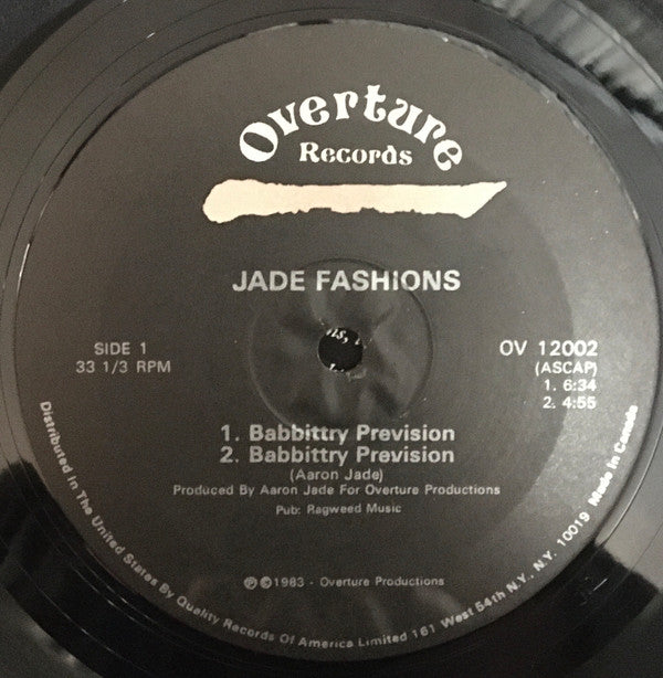 Jade Fashions : Babbittry Prevision (12", Single)