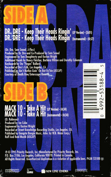 Dr. Dre / Mack 10 : Keep Their Heads Ringin' / Take A Hit (Cass, Single)