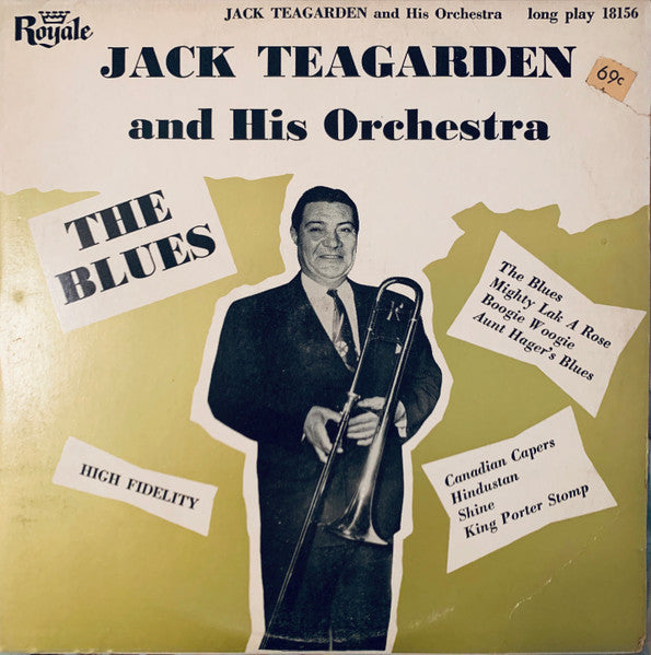 Jack Teagarden And His Orchestra : The Blues (10", Styrene)