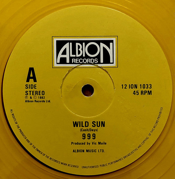 999 : Wild Sun (12", Ltd, Yel)