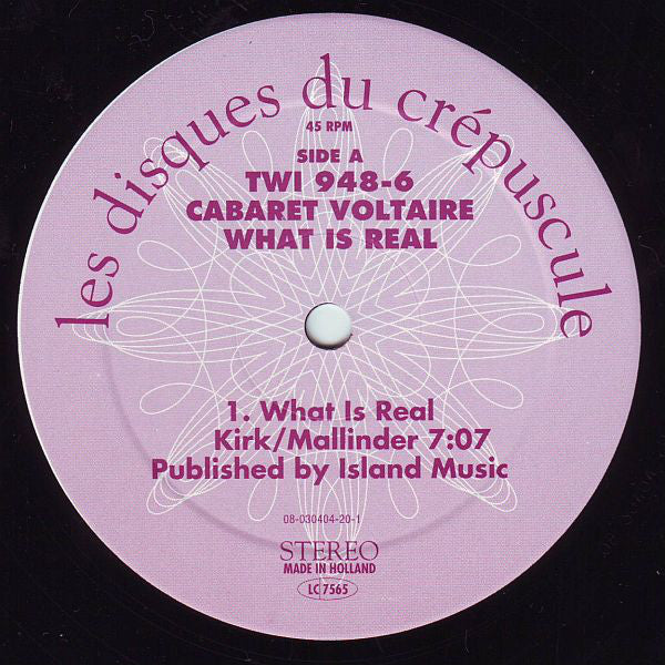 Cabaret Voltaire : What Is Real (12")