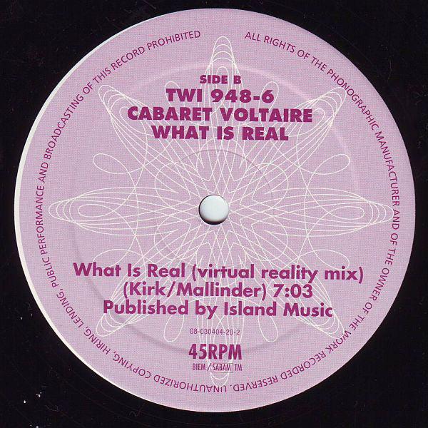 Cabaret Voltaire : What Is Real (12")