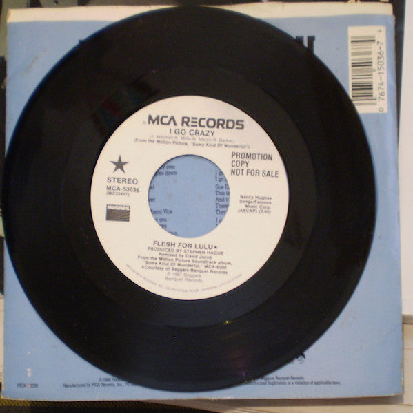 Flesh For Lulu : I Go Crazy (7", Promo)