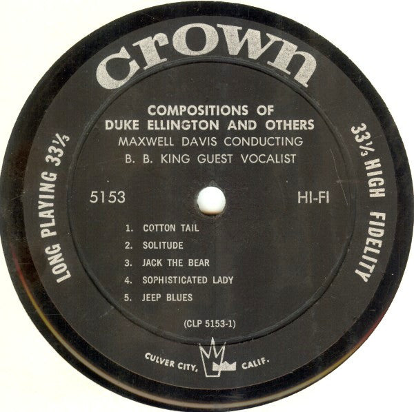 Maxwell Davis : Compositions Of Duke Ellington And Others (LP, Album)