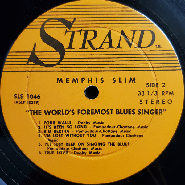 Memphis Slim : The World's Foremost Blues Singer (LP, Album)