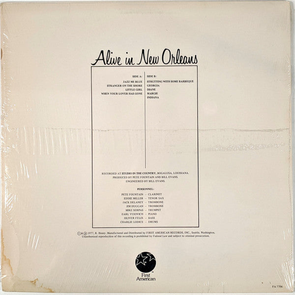 Pete Fountain : Alive In New Orleans (LP, Album)