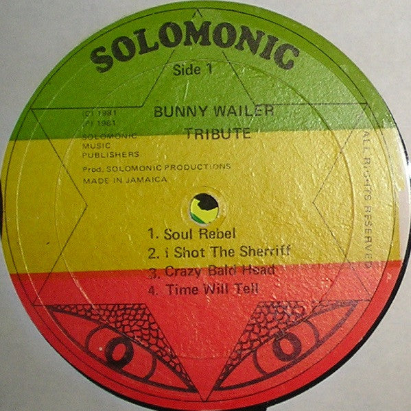 Bunny Wailer : Tribute (LP, Album)