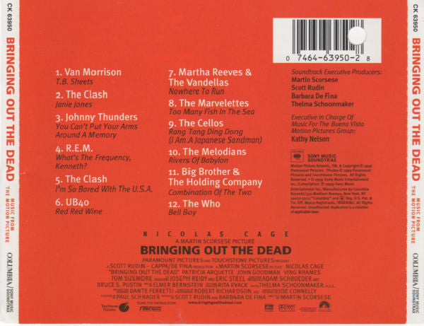 Various : Bringing Out The Dead: Music From The Motion Picture (CD, Comp)