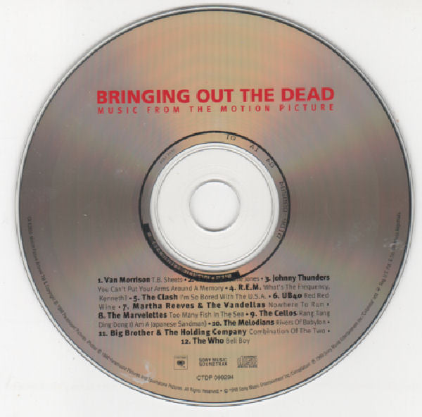 Various : Bringing Out The Dead: Music From The Motion Picture (CD, Comp)