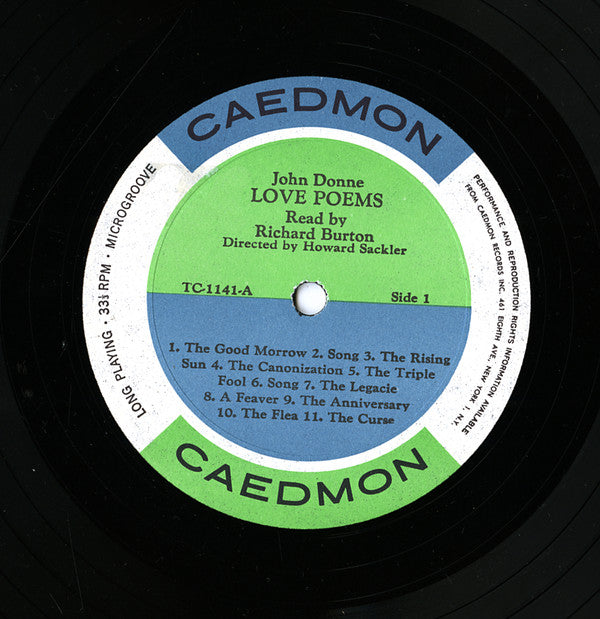 Richard Burton (2) : Love Poems Of John Donne (LP, Album, RE)