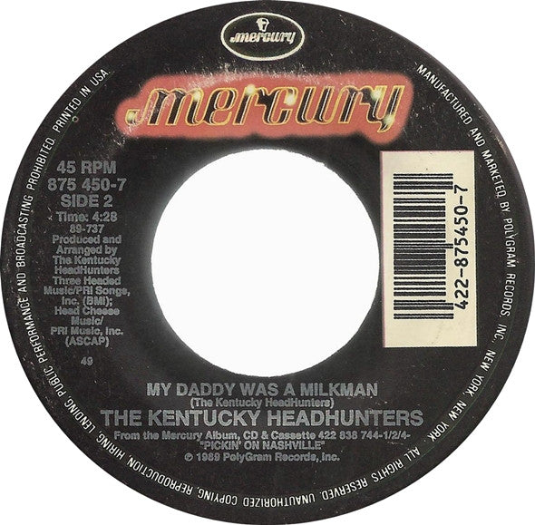 The Kentucky Headhunters : Oh Lonesome Me (7", Spe)