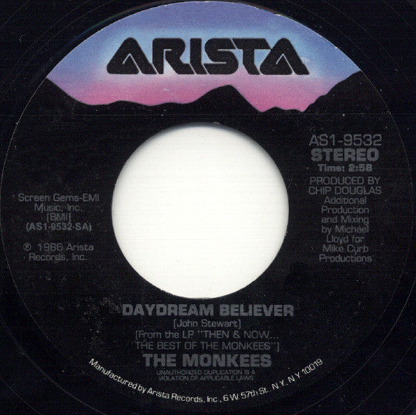 The Monkees : Daydream Believer (7", Single, Ltd, RE, S/Edition, Styrene)