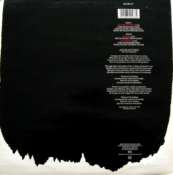 Killing Joke : Adorations (The Extended Mix) (12", Single)