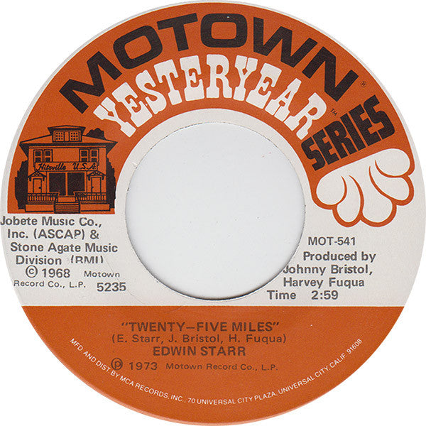 Edwin Starr : Twenty-Five Miles (7", M/Print, Sup)
