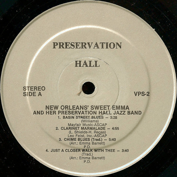 Emma Barrett And Her Preservation Hall Jazz Band : New Orleans' Sweet Emma And Her Preservation Hall Jazz Band (LP, Album, RE, Kee)