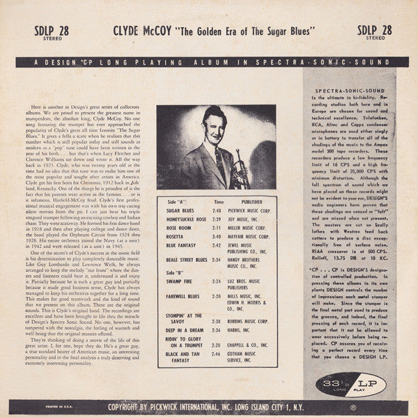 Clyde McCoy : The Golden Era Of The Sugar Blues (LP, Album)